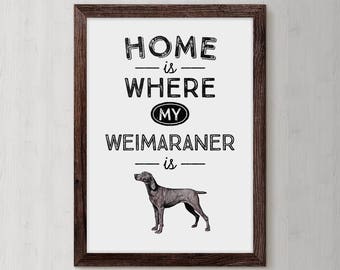 Weimaraner, Weimaraner Art, Dog Wall Decor, Dogs, Pet Gift For Him, Dog Poster Print, Dog Mom, Dog Breed, Custom Dog Gift, Dog Grandma, Pup