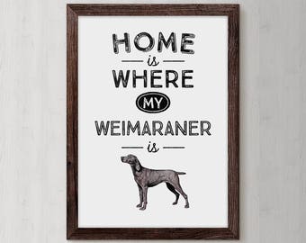 Weimaraner Art Print, Dog Lover Gift (Digital Download)