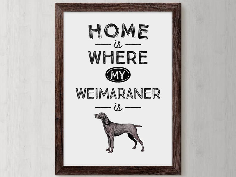 Weimaraner Art Dog Wall Decor Dogs Pet Gift For Image 0
