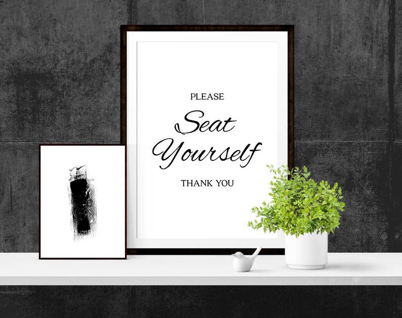 Seat Yourself, Seat Yourself Bathroom Sign, Washroom Print, Bathroom Quotes, Bathroom Art Print, Restroom Art, Funny Home Decor, Ladies Room image 3
