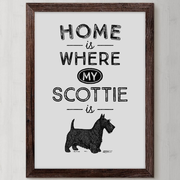 Terrier écossais, chien terrier, art de terrier écossais, Scottie, décor de chien terrier, cadeau de terrier, impression de terrier, chien écossais, chien art