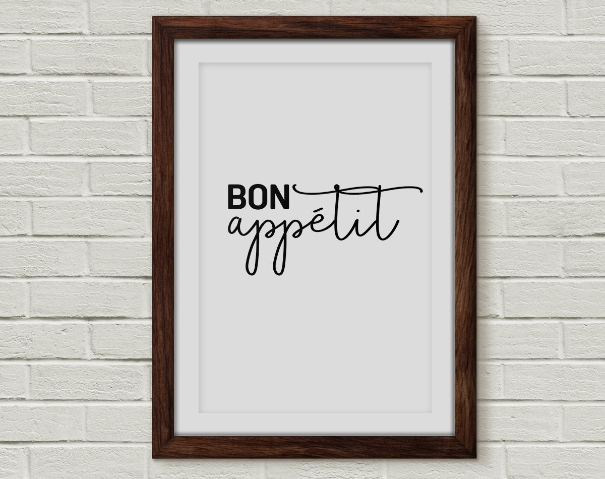 Bon Appetit Kitchen Decor Home Decor Kitchen Wall Art Etsy