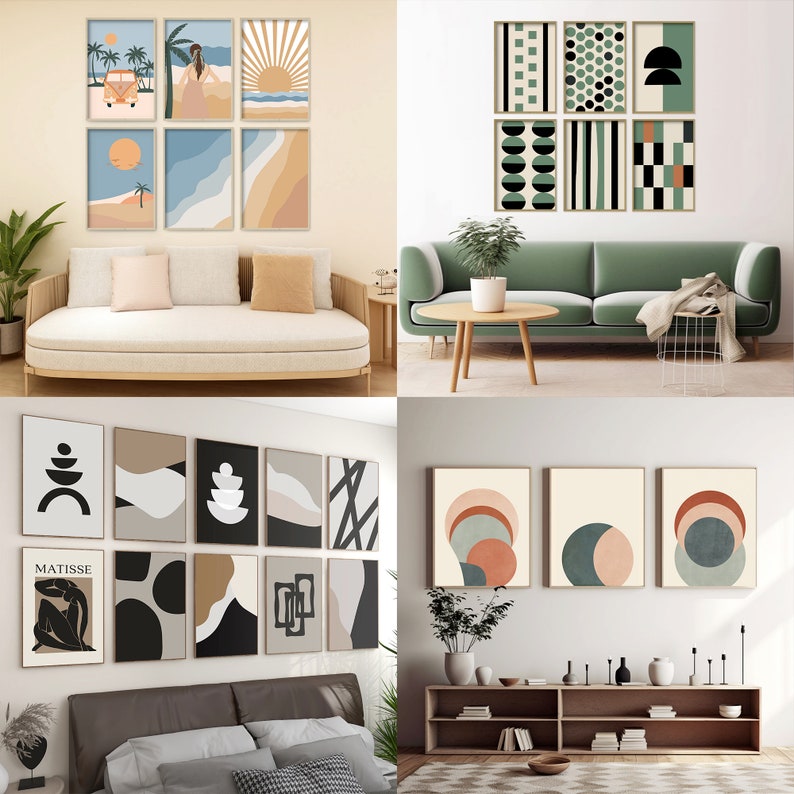 Moderne minimalistische bloemkunst, beige en witte huisdecoratie, minimalistisch bloemdessin, hedendaagse beige muurkunst, minimalistische huiskunstwerken afbeelding 9