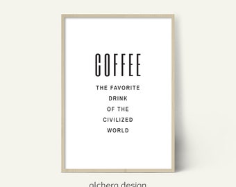 Coffee Quote Printable Poster, Humorous Coffee Saying Wall Art ,Coffee Lover's Funny Quote Poster, Coffee Lover Gift, Coffee Quote Art