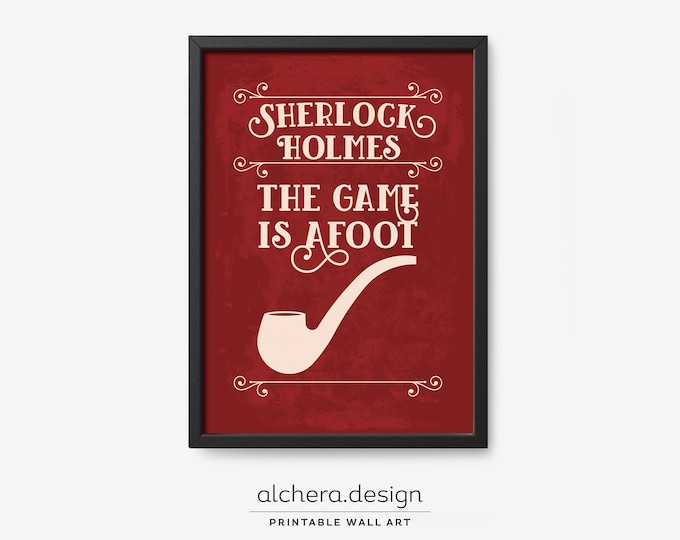 Sherlock Quote, Sherlock Holmes, Sherlock, Arthur Conan Doyle, Sherlock Gift, Sherlock Printable, Sherlock Holmes poster, Book Poster