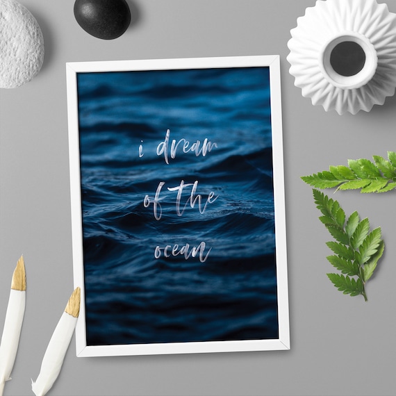 Ocean Waves Motivational Quote Home Decor Art Poster Print A4 A0 Framed