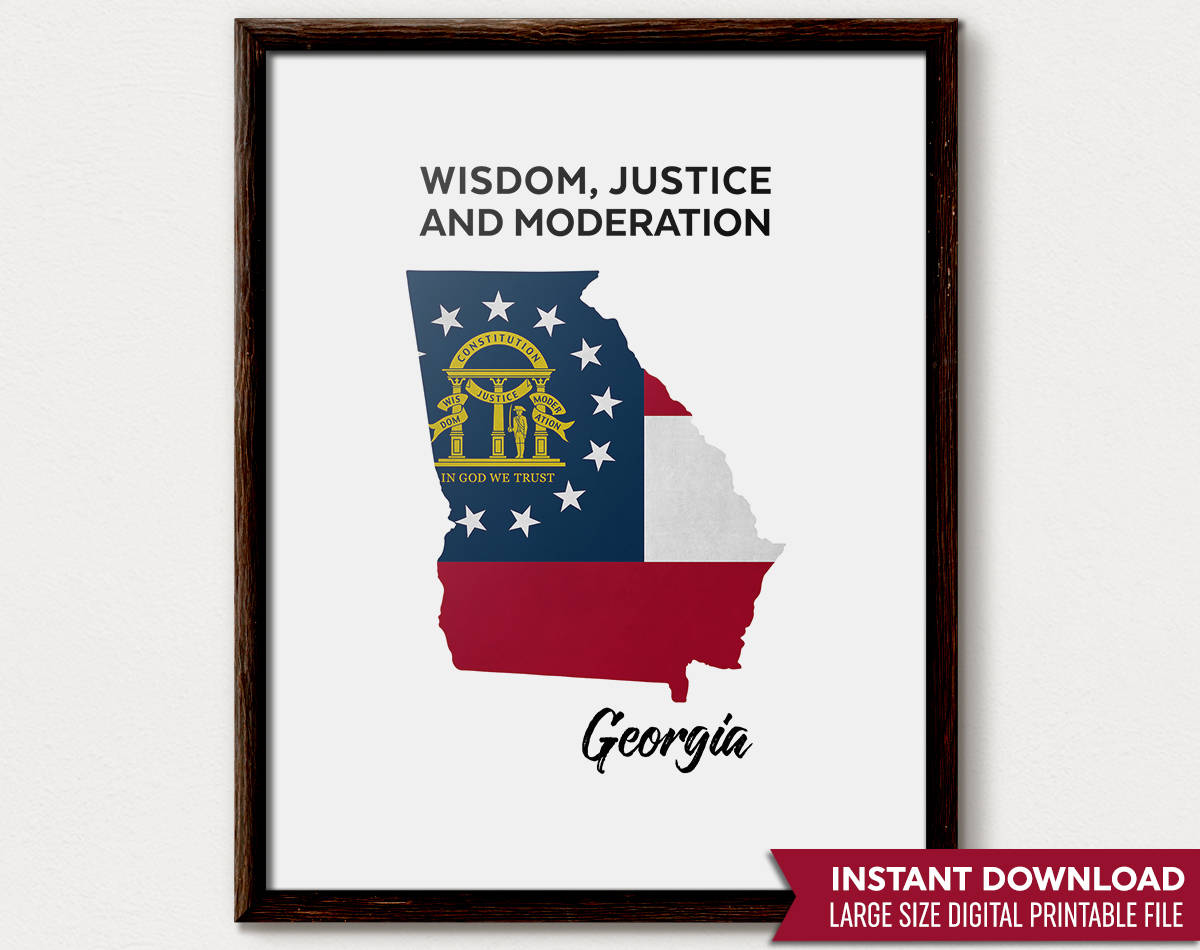 Georgia Gift Georgia Art Georgia State Georgia Wall Art Georgia Map Georgia Print Georgia Home Georgia Poster Georgia State Decor