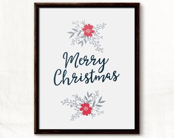 Merry Christmas, Merry Christmas art, Merry Christmas sign, Merry Christmas wall, mistletoe art, modern christmas, Christmas Sign, Xmas