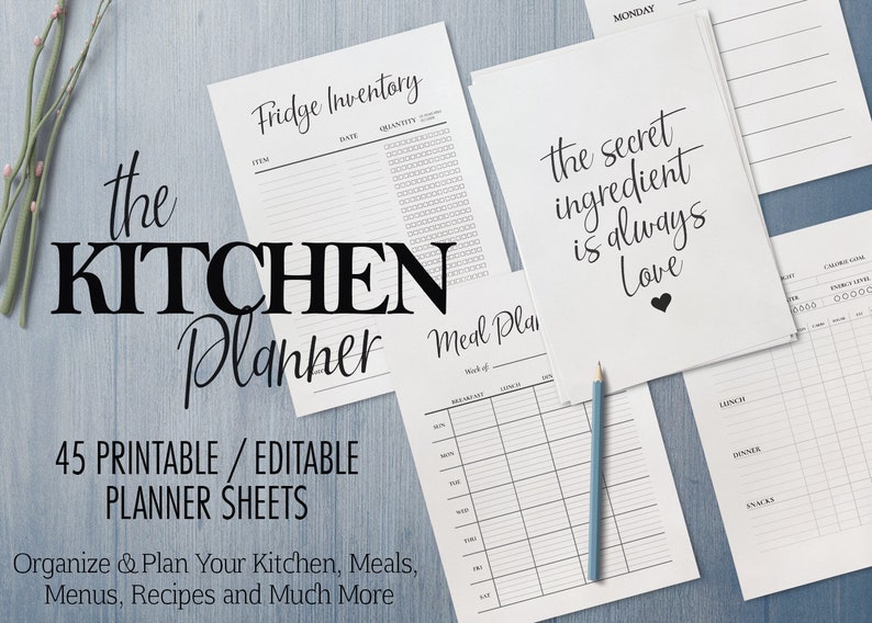 Kitchen Planner Meal Planner Printable Weekly Planner - Etsy