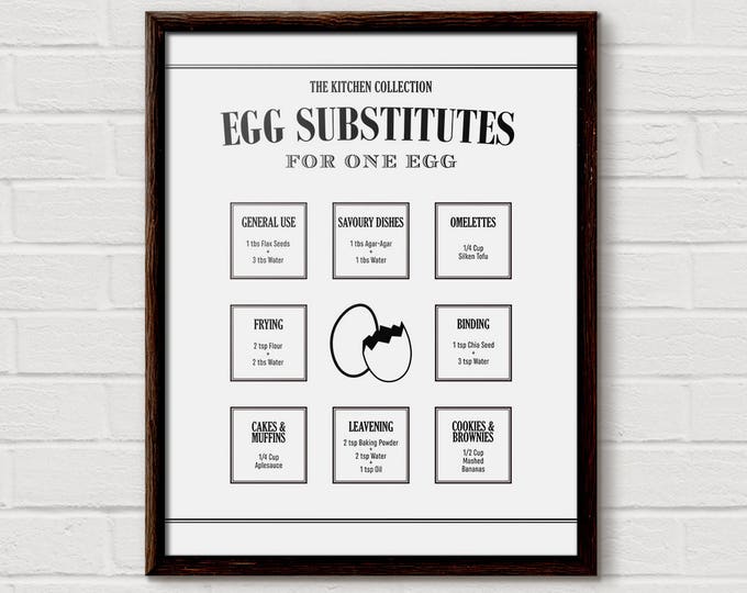 Vegan Alternative, Vegan Meal, Vegan Gift, Vegan Egg Alternatives, Egg Substitutes, Vegan Recipe, Kitchen Chart, Healthy Recipes, Kitchen
