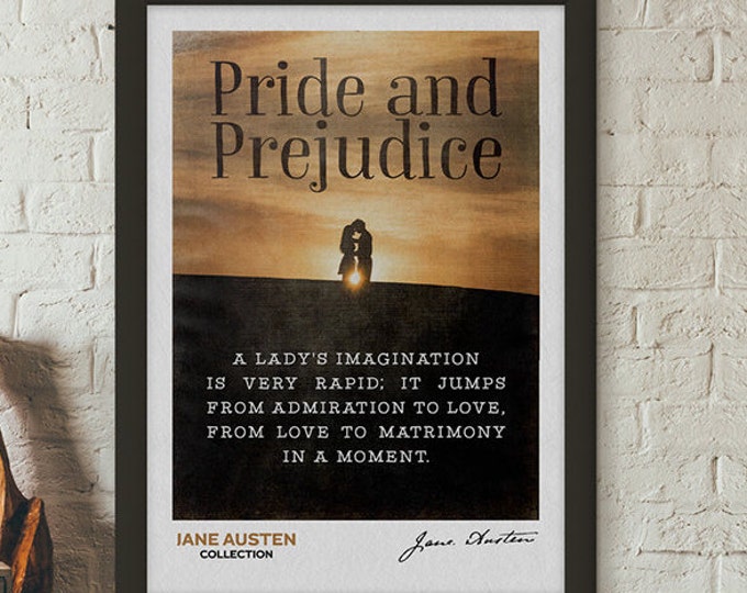 Pride and Prejudice Quotes, Mr Darcy, Jane Austen Gifts, Pride and Prejudice, Jane Austen Books, Jane Austen Print, Elizabeth Bennet,