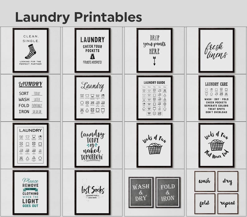 Laundry Sign, Laundry Room Art, Laundry Print, Clean Single, Laundry Quote Print, Laundry Room Art, Funny Laundry, Laundry Typography image 4