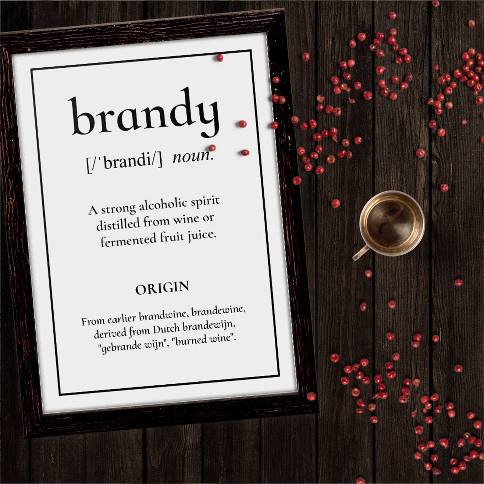 Brandy Bar Cart Brandy Print Bar Cart Decor Definition Etsy