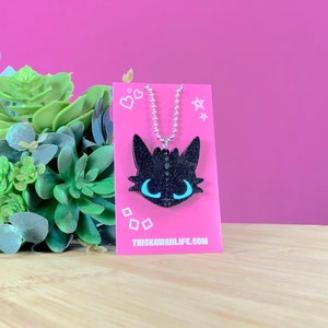 Toothless Laser Cut Acrylic Necklace