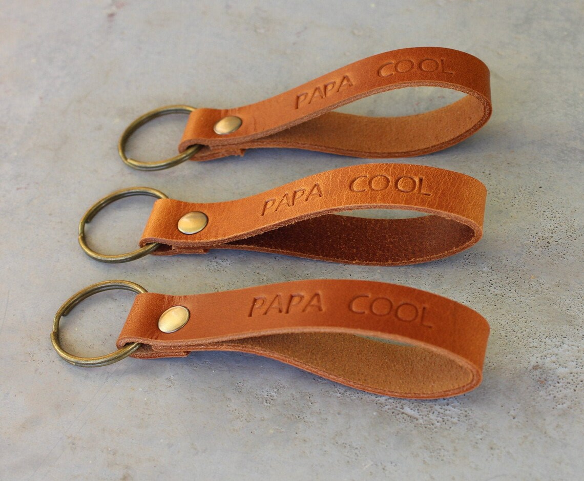 The St Augustine Personalized Leather Keychain