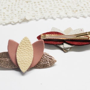 Decorative alligator Hairclip, crocodile hair accessories, hairstyle, petal comb,leather hair jewelry,lotus flower comb, Mother's day gift image 5