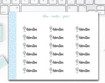 Adoration Script Stickers. 18 Planner Stickers.