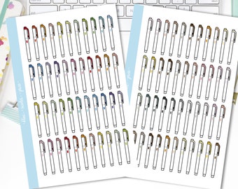 Rainbow Mildliner Pen Stickers. Choose Rainbow or Neutral colors. 44 Planner Stickers.