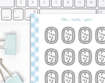Chic French Lifestyle "Planner" Stickers. 1 sheet of 20 Planner Stickers.