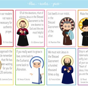 Saint Quotes on Adoration Planner Stickers. Choose Rainbow or Black. 8 MATTE Planner Stickers. image 2