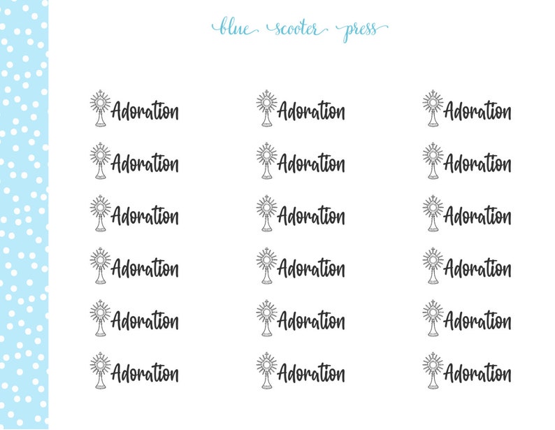 Adoration Script Stickers. 18 Planner Stickers. - Etsy