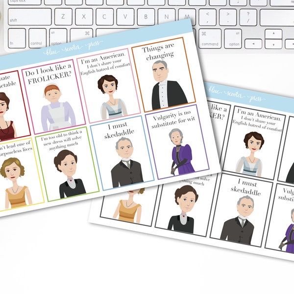 Downton Abbey Quote Stickers. 8 MATTE Planner Stickers