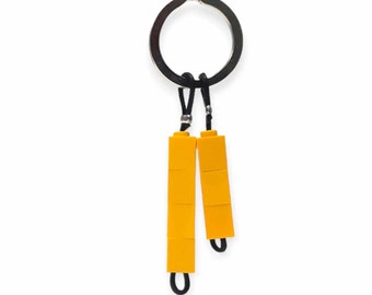 Keychain made with Building bricks, Choose the color, Brick your Keys, Cool gift for him, Unisex keyrings, Handmade with plastic bricks, Fun