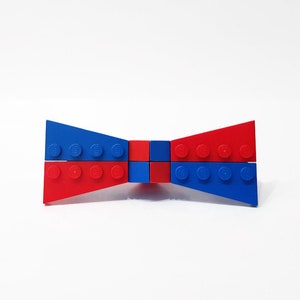 Plastic Bricks Bowtie, Two colored ties, Handcrafted with building bricks, Bowties for boys, Birthday Bowtie for him, Geek Fashion Bow Tie