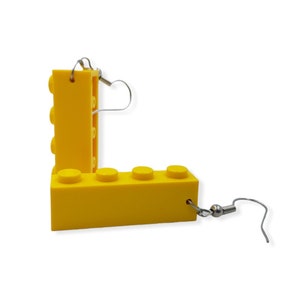 Brick Ohrringe 1×4, Geeky chic Ohrringe gemacht aus Bauklötzen, Geeky Ohrringe, Bunte Ohrringe, Handgefertigt aus Bauklötzen, Nerd