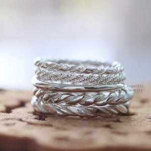 925 Sterling Twist Silver Ring,Cutting Texture Single Silver Stacking Ring,Skinny ring in sterling silver,Simple Silver Ring Band