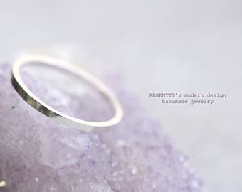Tiny Silver basic ring,Silver stacking ring,Friendship ring,Everyday jewelry,Bridesmaid gift,Simple thin Silver Band,For gift ring fromkorea