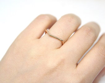 Unique shaped rose gold ring,Thin Gold ring,For gift,Minimalist ring,Simple Gold Ring,Urban outfitters jewelry,Rose gold engagement ring