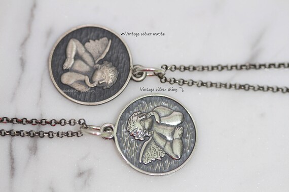 Pieza del rompecabezas Estilo Celebridad En capas Collar de plata esterlina con 45cm Chian.