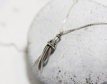Fringe necklace,Sterling silver tassel long necklace,Tassel necklace,Customized sterling silver jewelry chain tassel necklace from korea