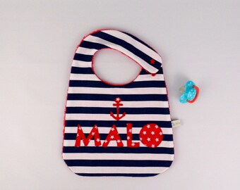 Alimentation Pour Bebe Bandana Bavoir Bebe Personnalise Tout Nom Bapteme Blanc Bleu Marine Rose Bavoirs Bavettes