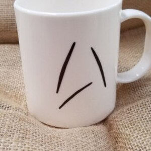 Custom Coffee Mug based on Captain Kirk's Coffee Cup in Star Trek Beyond New Starfleet Insignia Logo image 1