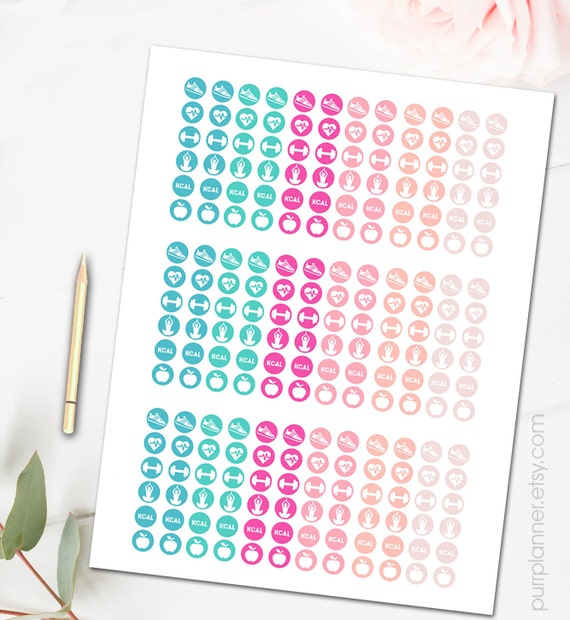 216 Printable Workout Stickers Sport Fitness Planner | Etsy