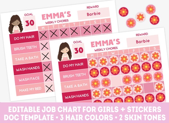 Barbie Reward Charts Free Printable
