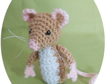 Mouse and Mole Finger Puppets crochet PATTERN