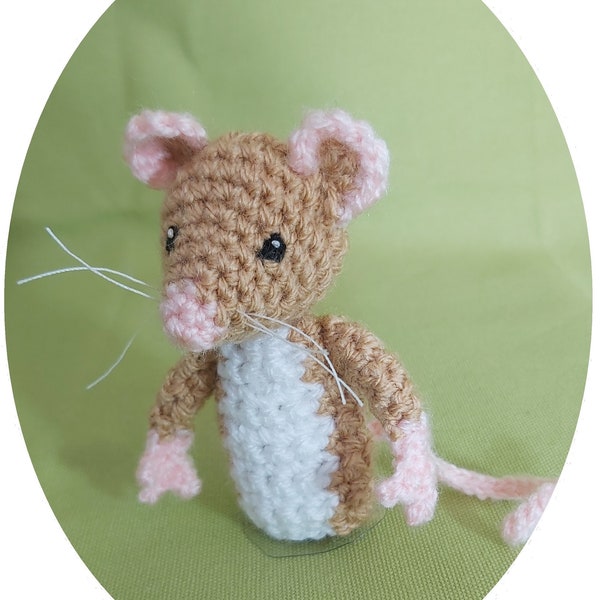 Mouse and Mole Finger Puppets crochet PATTERN