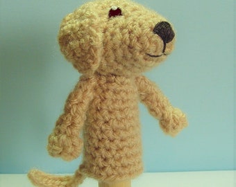 Labrador Puppy Finger Puppet crochet PATTERN