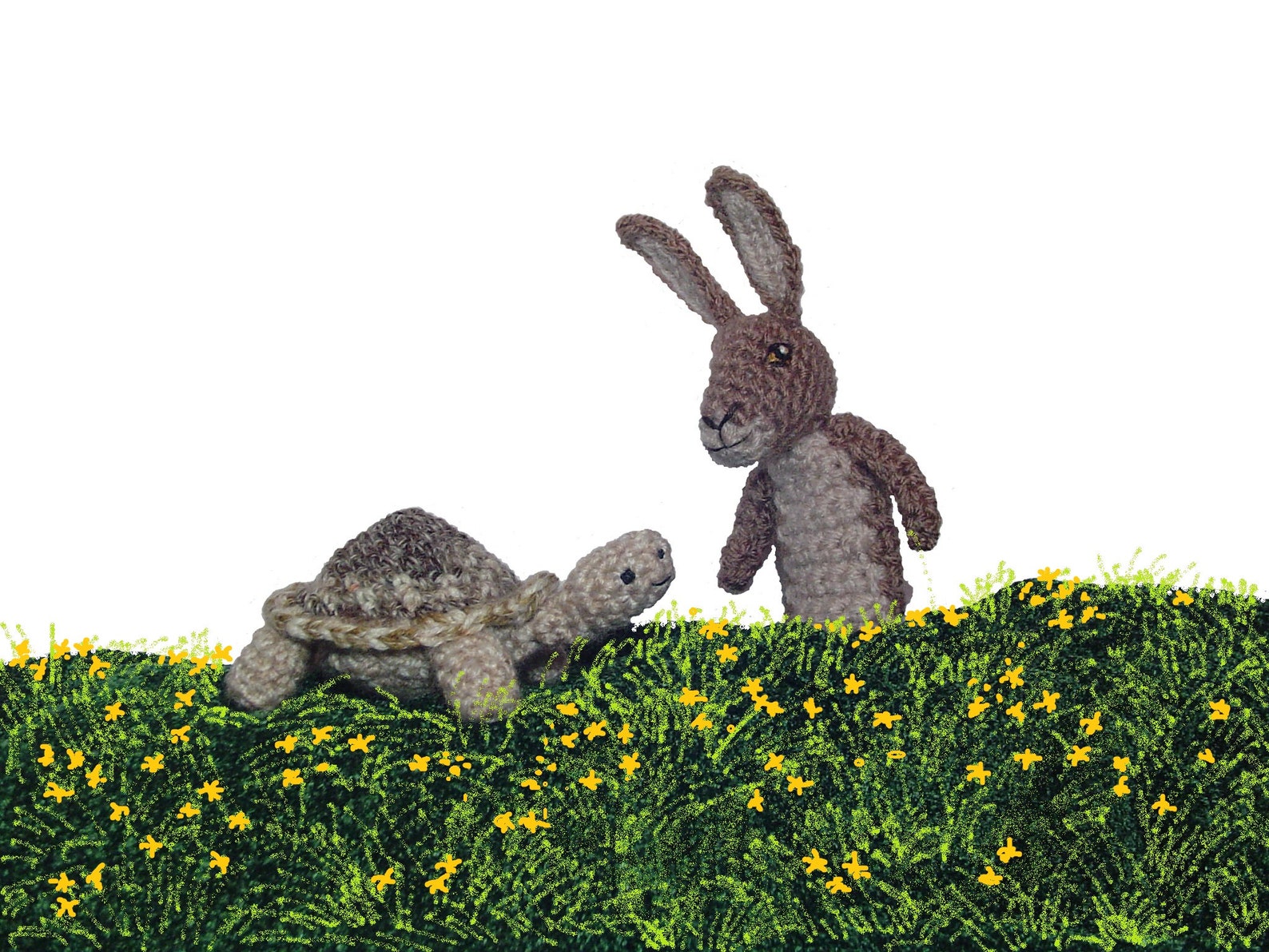 The Tortoise and the Hare Finger Puppets Crochet PATTERN Etsy