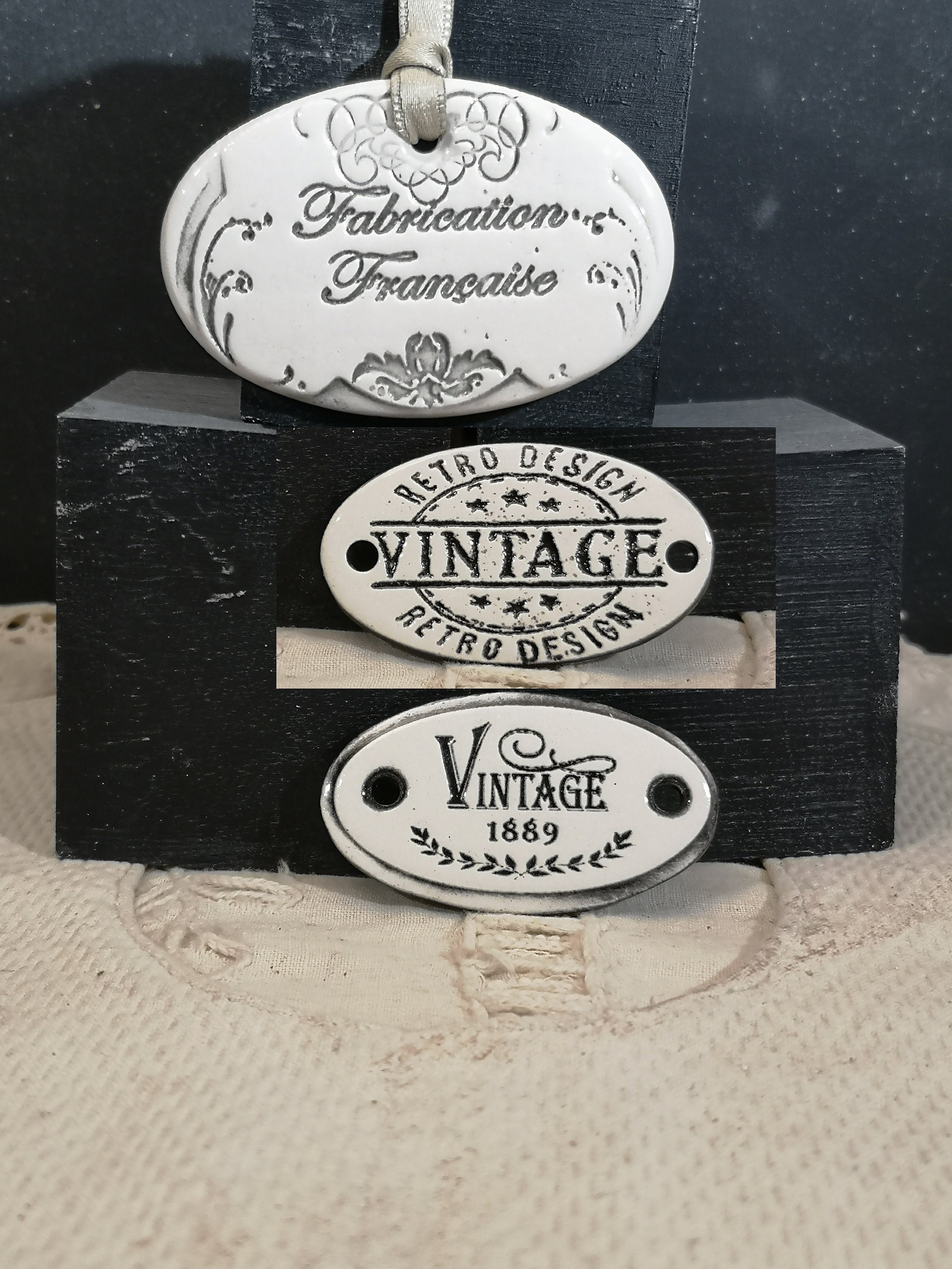 Ovale Émaillée Brocante Vintage