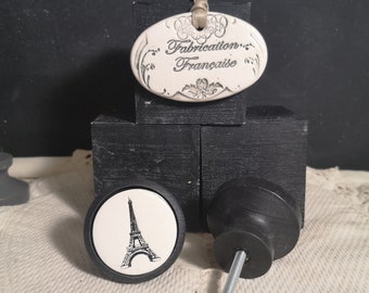 Bouton chambre meuble artisanal "TOUR EIFFEL"