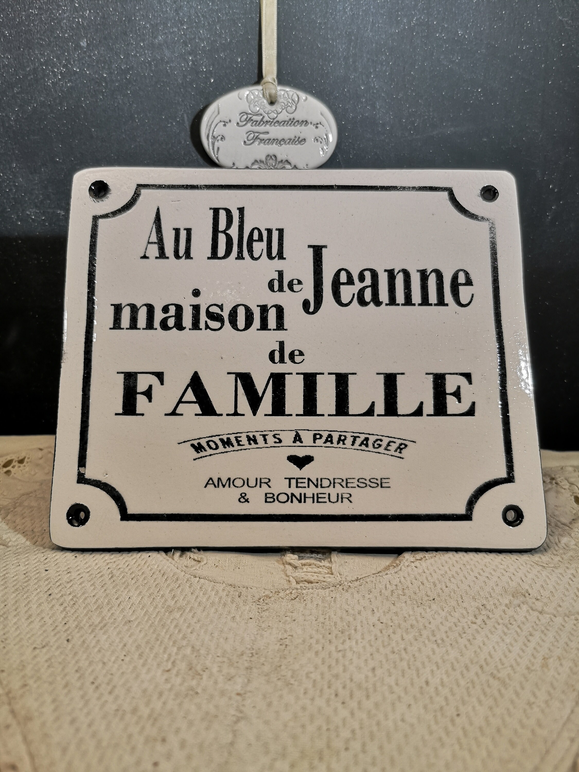 Plaque en Terre Cuite Émaillée Assortie Au Numéro de Rue, à Personnaliser...