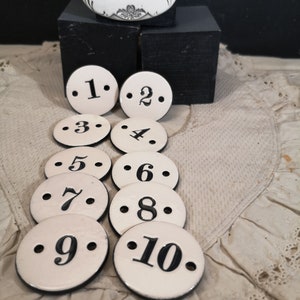 Geëmailleerde plaquette heruitgave van oude Rond Nun 1 t/m 99, per stuk verkocht