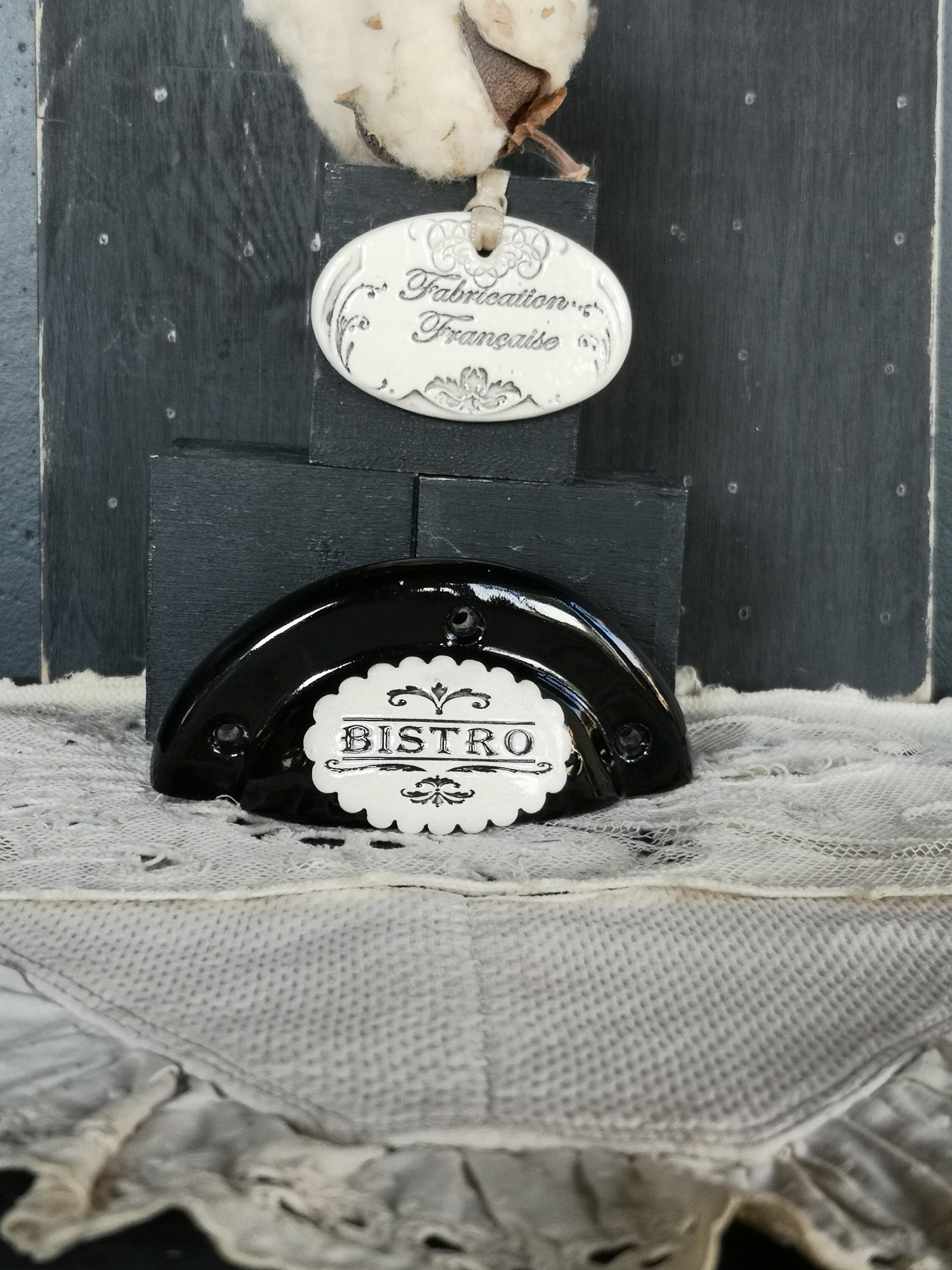 Poignée Coquille Pour Cuisine Bistro Ovale Dentelé