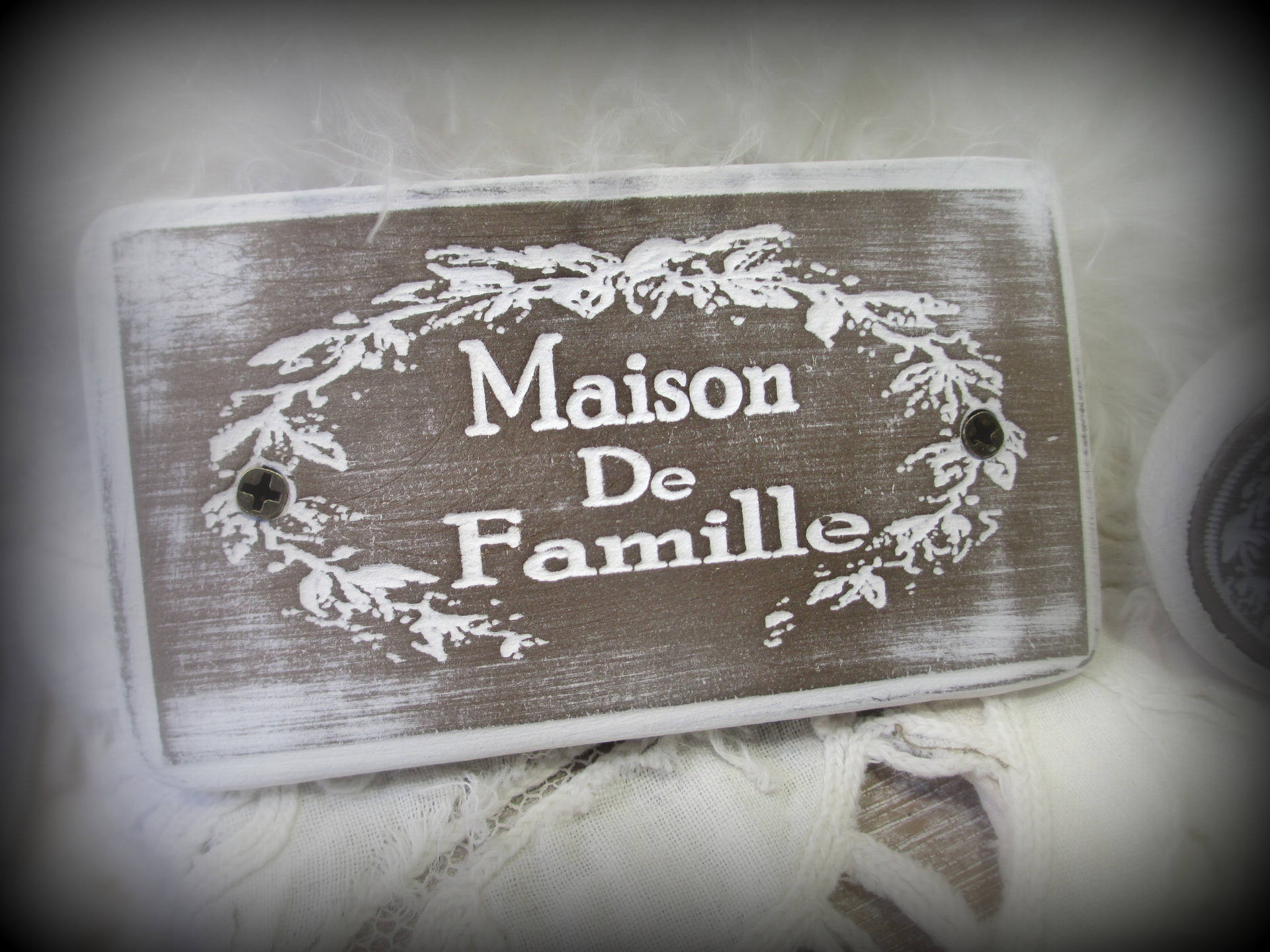 Plaque en Céramique Émaillée Maison de Famille | Véritable Cuite Au Four à 980 Degrès