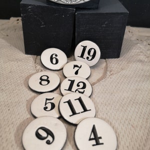 Round NUMBER 1 to 99, without hole diameter 2.8cm, sold individually