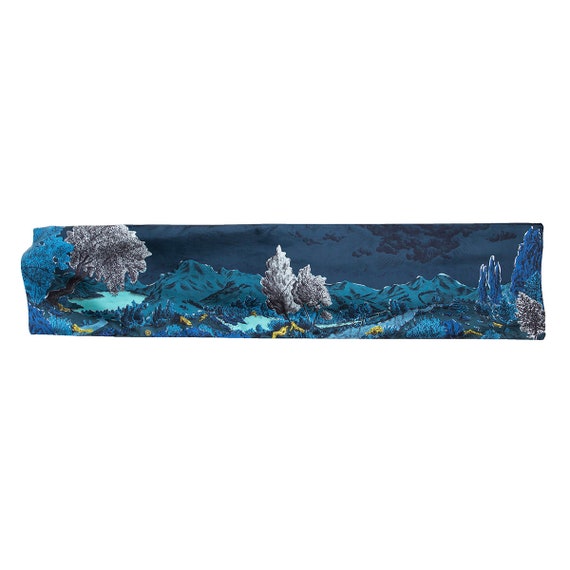 Long Silk Scarf, Spectacular Mountains